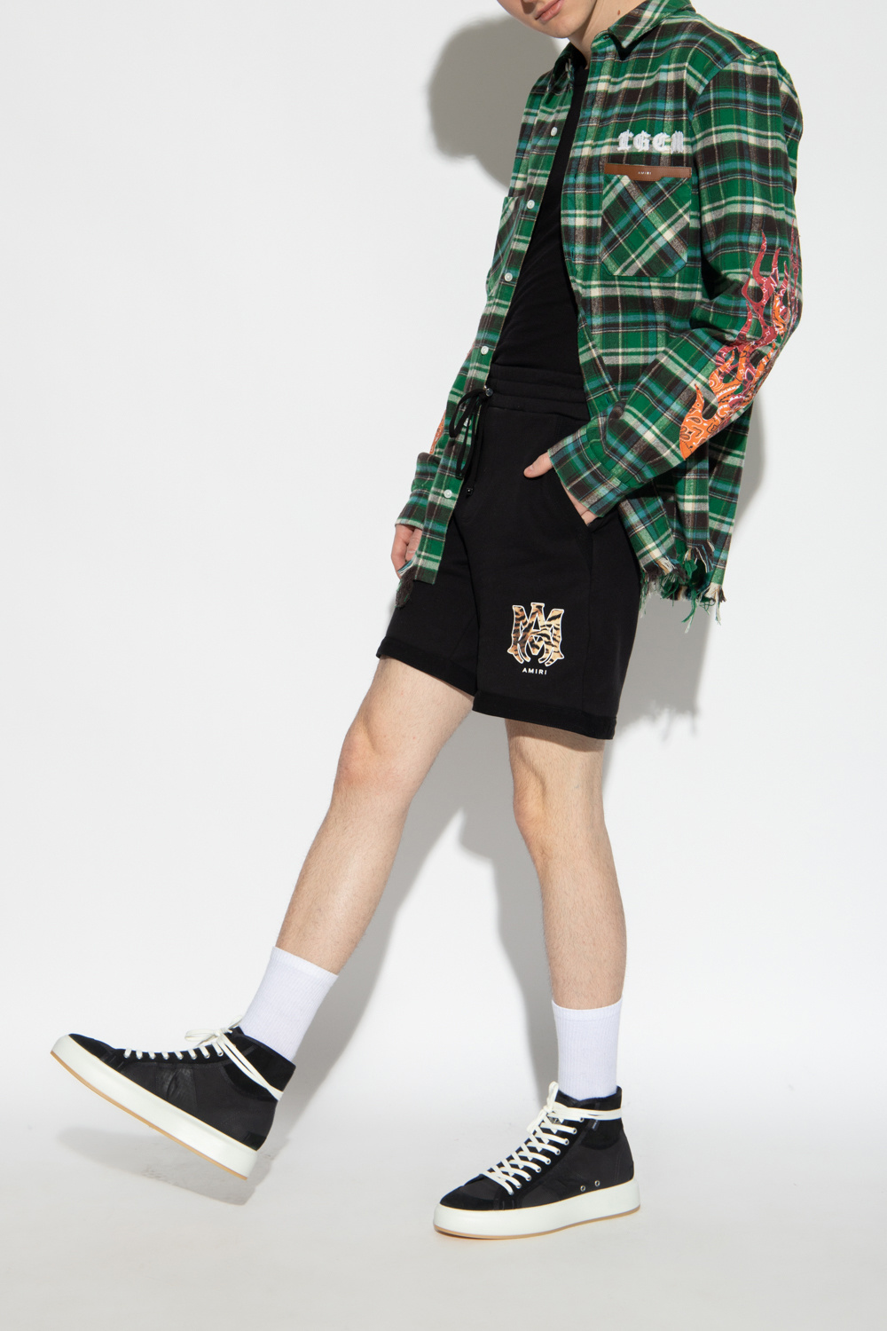 Shorts with logo Amiri - SchaferandweinerShops Japan - Mens